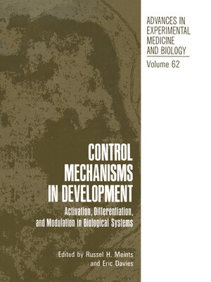 cover image of Control Mechanisms in Development